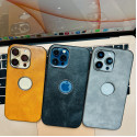Apple Logo Hole IBen Premium Lather Side Soft  Case 
