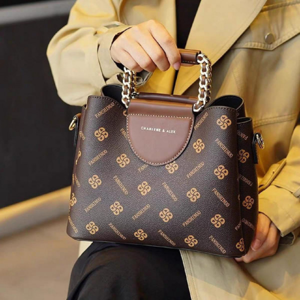 Trending Stylish best PU leather Ladies clutch hand bag K9 (Coffee)