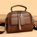Luxury Design Soft PU Leather Lady Retro Handbag (ব্রাউন)
