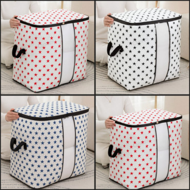 ৪ পিস-New Star Printed Quilt Storage Bag ( Vertical )