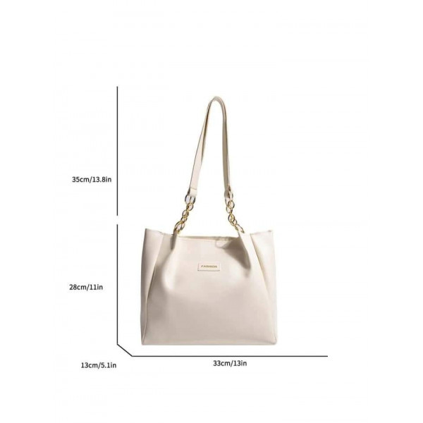 Premium Quality Women PU Leather Handbag (Crystal White )