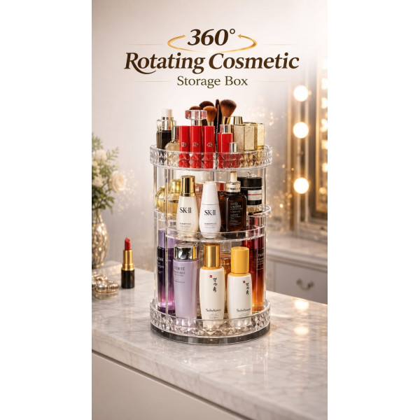 360 Degree Rotation Cosmetic Organizer Box