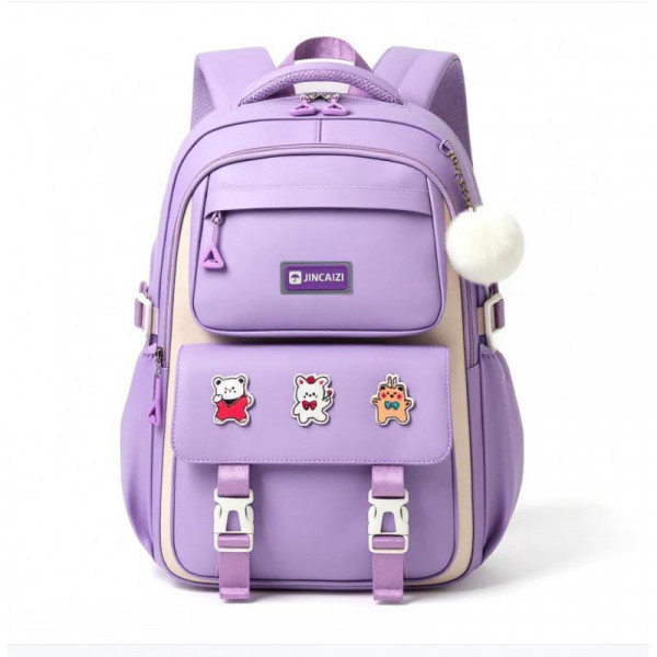Kids Backpack Children School Bags for Girls Orthopedic Waterproof Primary Schoolbag Book Bag (Purple-1)