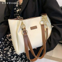 Premium Quality Women PU Leather Handbag (Crystal White )