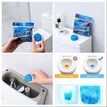 ৪ প্যকেট (৪০ পিস) Blue Commode Cleaning Tablet। লেবুর ঘ্রাণের সুবাস ছড়ায়