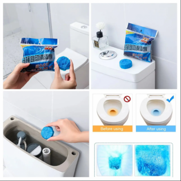 ২ প্যকেট (২০ পিস) Blue Commode Cleaning Tablet। লেবুর ঘ্রাণের সুবাস ছড়ায়