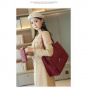 Office - Travel Tote Bag with Lunch Compartment Laptop Bag (Meroon)