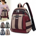 Nylon Backpack Durable Waterproof Casual Shoulder Bag (Wine Red)