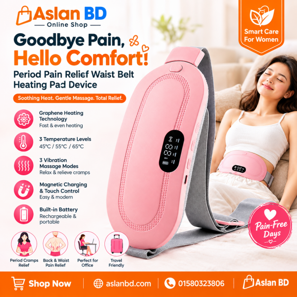 Period Pain Relief Waist Belt Heating Pad Device