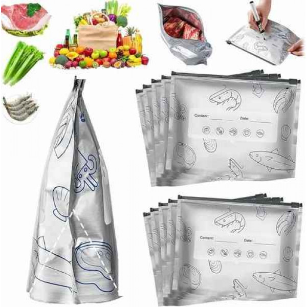 ১০ পিস ( ২.৫ কেজি) Aluminum Foil Zip Lock Food Storage Bag