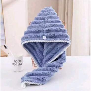 ( ১ পিছ ) China Microfiber Hair Towel - blue কালার