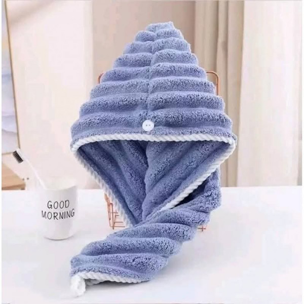 ( ১ পিছ ) China Microfiber Hair Towel - blue কালার