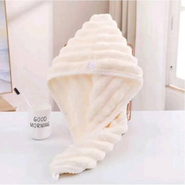 ( ১ পিছ ) China Microfiber Hair Towel - Creem কালার