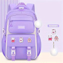  ( Purple Colour ) Waterproof School Book Bag 