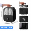 Black-Waterproof Shoe Bags for Travel Bag for Packing Portable Shoe Cubes