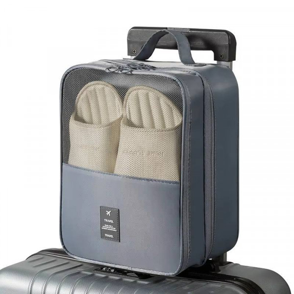 Grey-Waterproof Shoe Bags for Travel Bag for Packing Portable Shoe Cubes