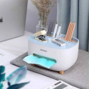 tissu holder with desk organiser