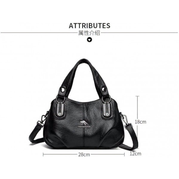 Premium 3 Layer Women Handbag(Black)