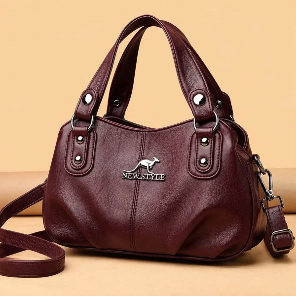 Premium 3 Layer Women Handbag(Meroon)