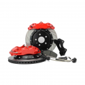 Automobile brake disk with caliper stock photo