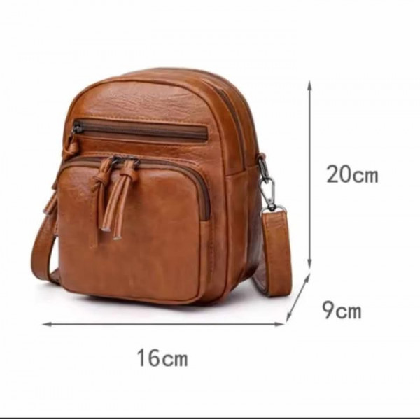 Vintage Crossbody Ladies Bag (Brown)