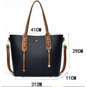 Large Capacity Luxury leadies Crossbody Handbags (Black)