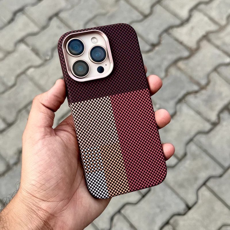 LUXO Life Carbon Fiber Texture Matte Bumper Case For iPhone