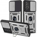For Samsung Galaxy Ultra Series Kickstand Case with Slide Lens Cover, Built in 360° Rotate Ring Stand Magnetic Car Mount Cover
