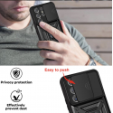 For Samsung Galaxy Ultra Series Kickstand Case with Slide Lens Cover, Built in 360° Rotate Ring Stand Magnetic Car Mount Cover