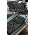 For Samsung Galaxy Ultra Series Kickstand Case with Slide Lens Cover, Built in 360° Rotate Ring Stand Magnetic Car Mount Cover