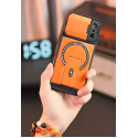 Classic Full Lens Protection Orange Color Fold Stand Magnetic Phone Cases For iPhone