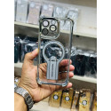 Electroplated Transparent Anti-Drop Long Strip Stand Phone Case for iPhone