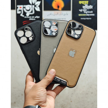 Premium Magnetic PU Leather Without Camera Lens Protection Case for iPhone