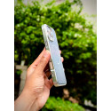 Luxo Brand Carbon Fiber Striped Electroplated Silver Magnetic Case For iPhone