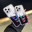 Laser Grim Smile Pattern For iPhone 16 Pro Max to 11 Case Black Liquid Protective Clear Hard Cover