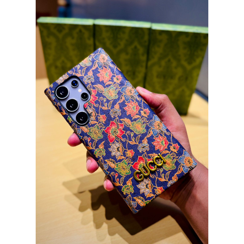 World Famous Branded Floral Print Gucci Style Case for Samsung Galaxy