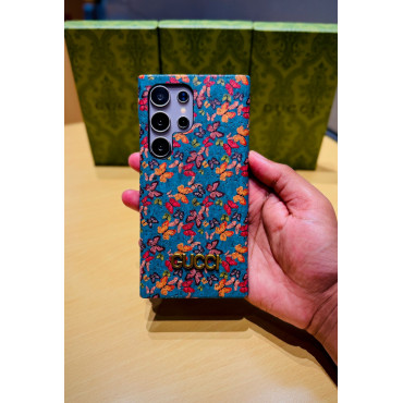 World Famous Branded Floral Print Gucci Style Case for Samsung Galaxy