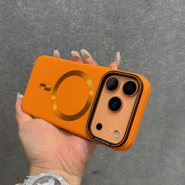 iPhone 17 Series Matte Finish Skin-Feel Magnetic Case with Built-in Lens Holder & Drop Protection