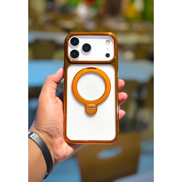 New Design i-Mike Crystal Clear Magnetic Stand Case for iPhone