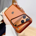 Plating Folding Glass Camera Stand Holder Phone Case For iPhone