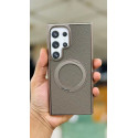 Skin Feel PU Leather Magsafe Stand Case for Samsung Galaxy