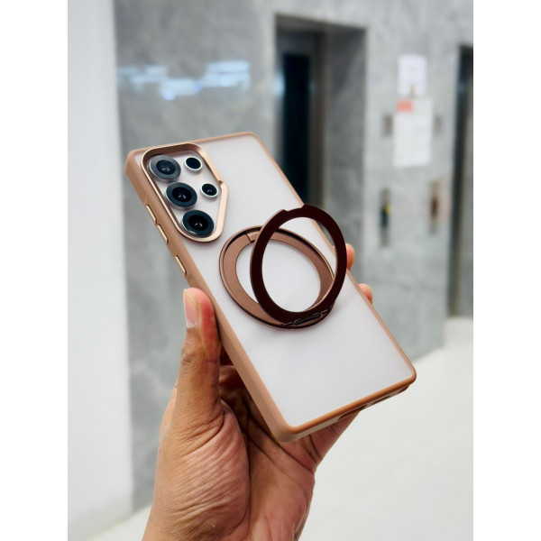 Ultra Design Poly Carbonate Camera Metal Bumper Magsafe Magnetic Stand Case For Samsung Galaxy