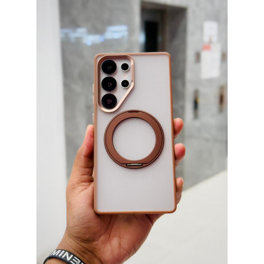 Ultra Design Poly Carbonate Camera Metal Bumper Magsafe Magnetic Stand Case For Samsung Galaxy