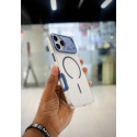 Mechanical MagSafe Lens Armor Clear Phone Case for iPhone