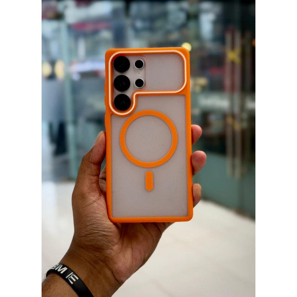 Ultra Slim Frosted Translucent Matte TPU Bumper Mag-Safe Case for Samsung Galaxy