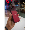 Premium Leather Tuxtured Strong Grip and Lens Safety Design Phone Case for iPhone