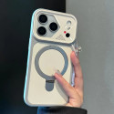 Magnetic Charging Ring Stander Full Cover Hybrid Anti-Slip Hard PC Soft TPU Phone Case for iPhone