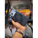 Luxury Denim Texture Magsafe Magnetic Stand Case for iPhone