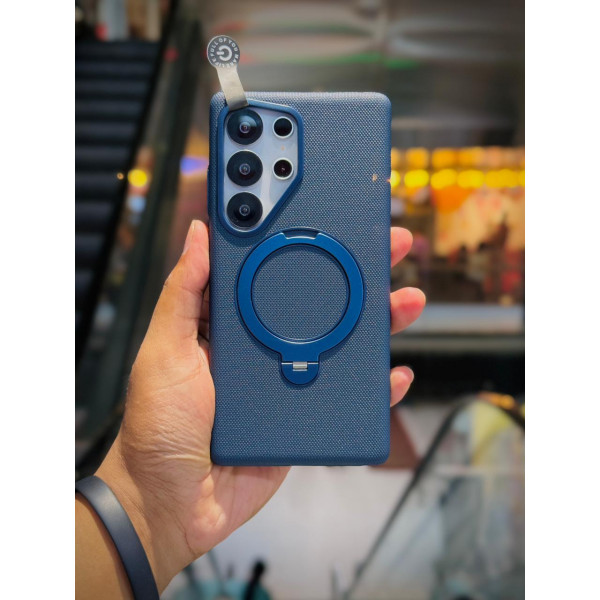 Luxury Denim Texture Magsafe Magnetic Stand Case for Samsung Galaxy