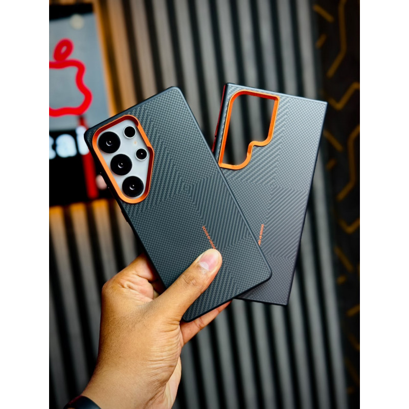 BIGC Brand Side Rubber Bumper Hard Carbon Case For Samsung Galaxy